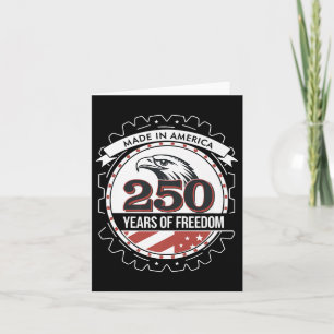 Carte Fière Amérique 250e anniversaire Grunge Usa Juille