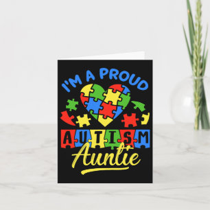 Carte Fière Autisme Tante Sensibilisation Tante Autiste 