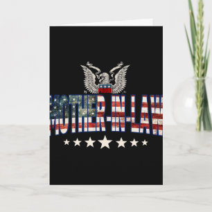 Carte Fière belle-mère Patriotique Drapeau américain Fêt