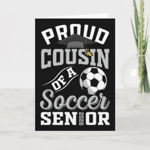 Carte Fière cousine d'un senior de soccer de la promotio