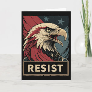 Carte Fière démocratie américaine - Anti Trump - Rétro R