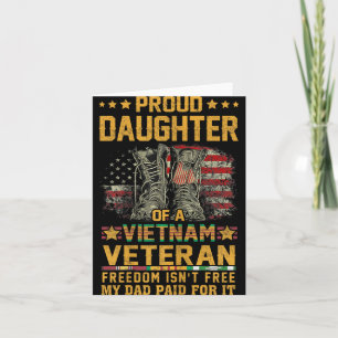 Carte Fière fille de vétéran du Vietnam Drapeau patrioti