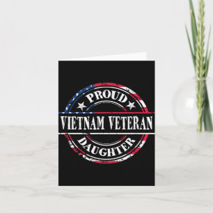 Carte Fière fille d'un vétéran du Vietnam - Drapeau amér