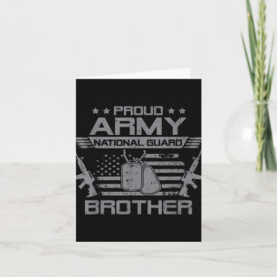 Carte Fière Garde Nationale de l'Armée Frère Drapeau Usa