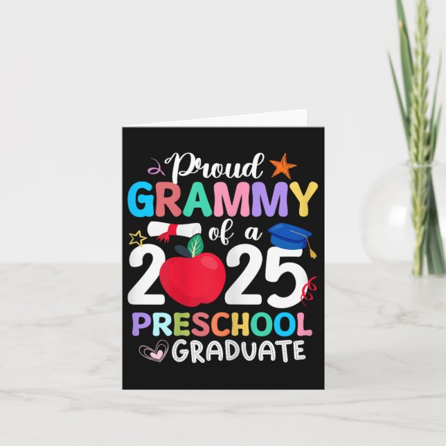 Carte Fière Grammy De 2025 Diplômée De L'École Préscolai (Devant)