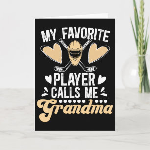 Carte Fière grand-mère de hockey Joueuse de hockey sur g