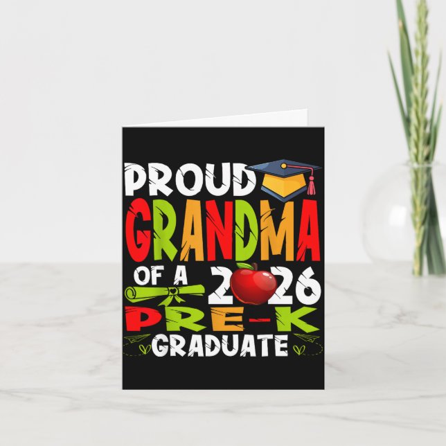 Carte Fière grand-mère de la promotion 2026 de maternell (Devant)