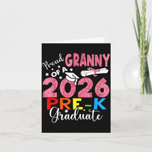 Carte Fière grand-mère de la promotion 2026 de maternell (Devant)
