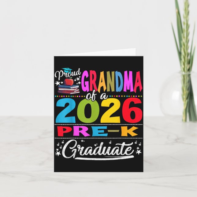 Carte Fière grand-mère de la promotion 2026 de maternell (Devant)