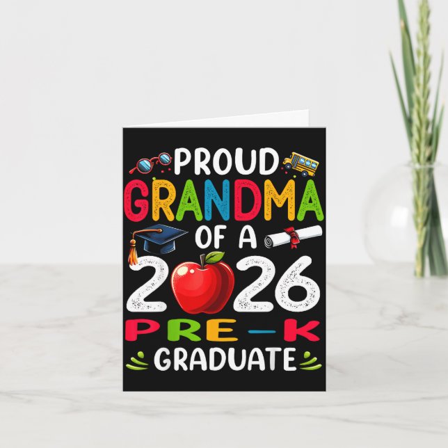 Carte Fière grand-mère de la promotion 2026 de maternell (Devant)
