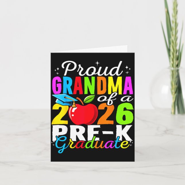 Carte Fière grand-mère de la promotion 2026 de maternell (Devant)