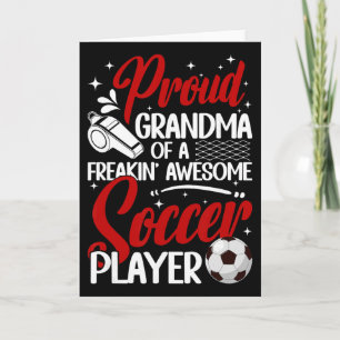 Carte Fière grand-mère d'un joueur de football Grand-mèr