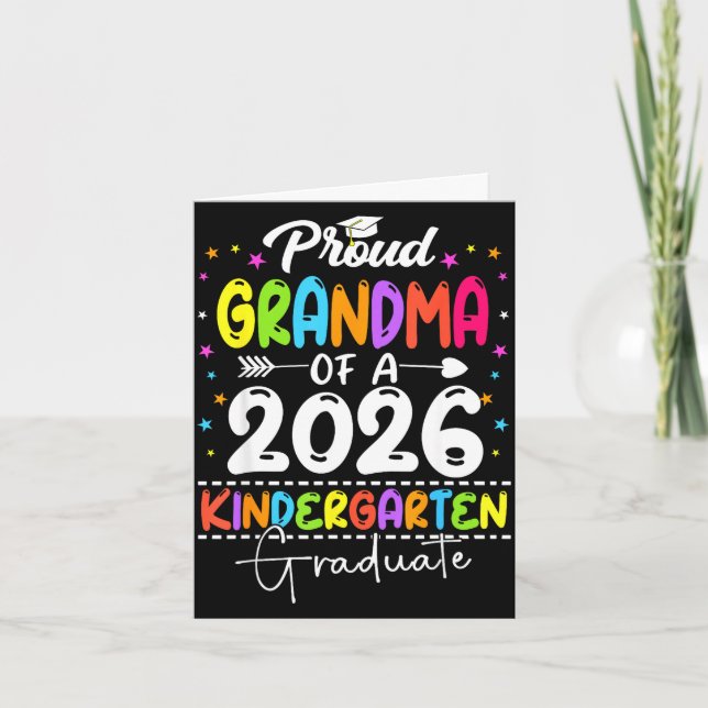 Carte Fière grand-mère d'une classe de maternelle 2026 (Devant)