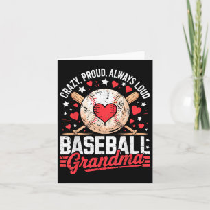 Carte Fière Grand-mère Toujours Forte Baseball Grand-mèr