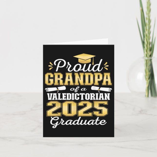 Carte Fière Grand-Père De 2025 Valedictorian Diplômé 25 (Devant)