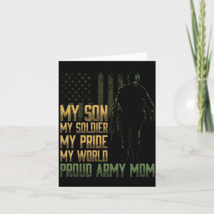 Carte Fière maman de l'armée de mon fils soldat militair