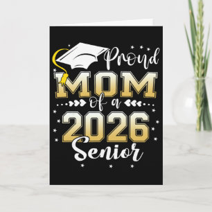 Carte Fière maman d'un T-shirt de senior 2026 Diplômé 20