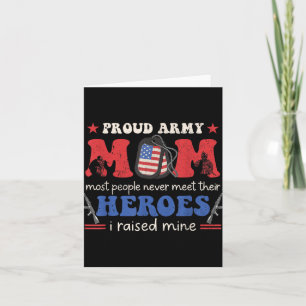 Carte Fière maman vétéran de l'armée J'ai hissé le drape