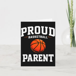 Carte Fière mère de basket-ball drôle papa maman terrain