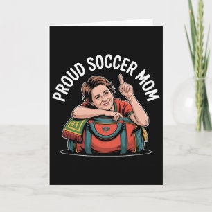 Carte Fière mère de footballeur Supporteur joyeux pour l