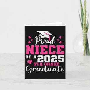 Carte Fière Nièce De 5E Année Diplômée 2025 Élémentaire