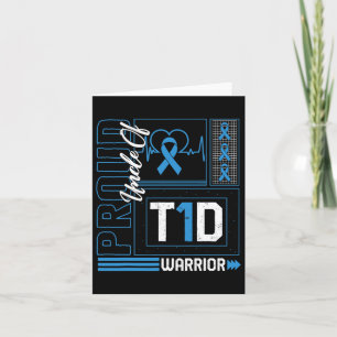 Carte Fière Oncle Du T1D Guerrier Ribbon L'Incitation Au