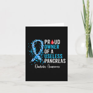Carte Fière Propriétaire D'Un Pancreas Inutile Cadeau Di