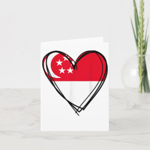Carte Fière Singapourienne garçon fille tante papa maman