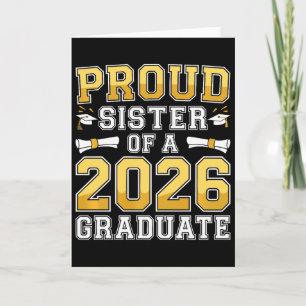 Carte Fière Sœur D'un Diplômé 2026 T-Shirt Cl 2026 Diplô