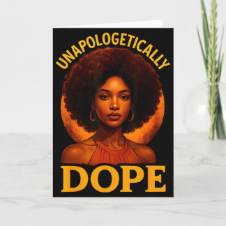 Carte Fièrement Histoire Noire Afro Mélanine Fille F