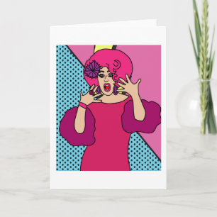 Carte Fiers Drag Queen inspiré