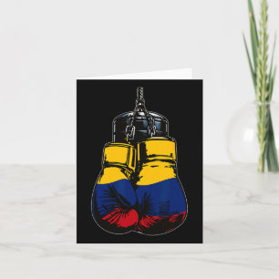 Carte Fiers Patrimoine Colombie Drapeau Gants de boxe