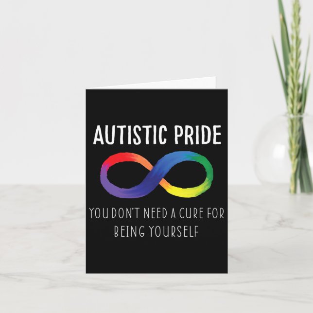 Carte Fierté autistique Sensibilisation sur l'autisme Ac (Devant)