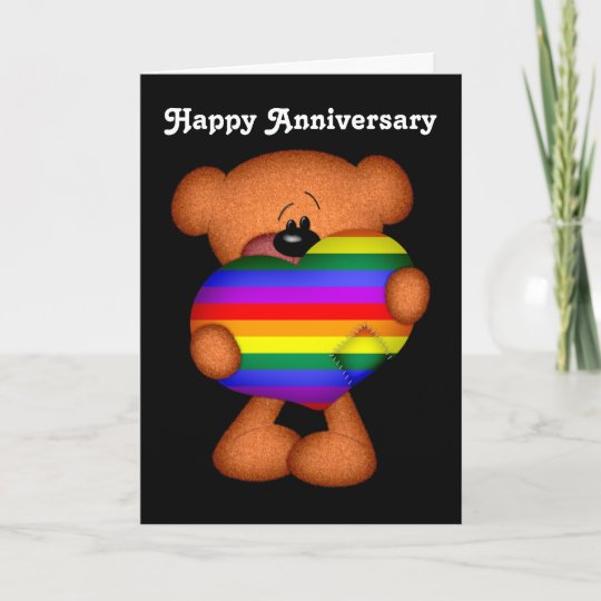 Carte Fierte Coeur Teddy Ours Joyeux Anniversaire Zazzle Fr