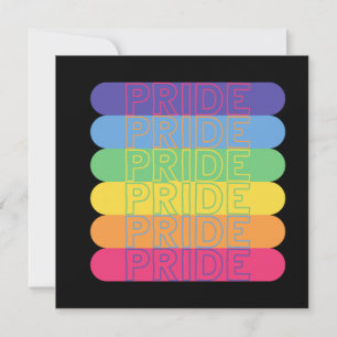 Carte Fierté dans les couleurs arc-en-ciel