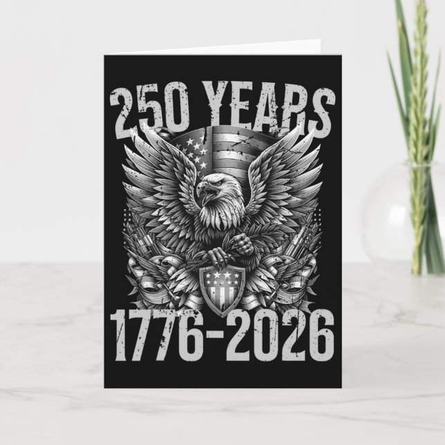 Carte Fierté de 250 ans de liberté 1776-2026 Indépendan (Devant)