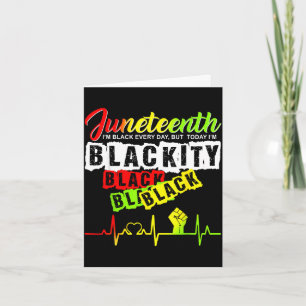 Carte Fierté de Juneteenth blackité noir humour battemen