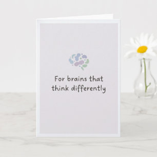 Carte Fierté de la neurodiversité Cerveau Message inspir