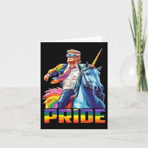 Carte Fierté Drôle Trump équitation Unicorn Lgbt Gay Les