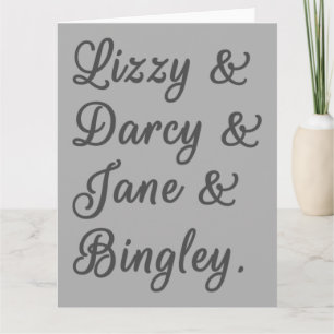 Carte Fierté et préjugés Couples I