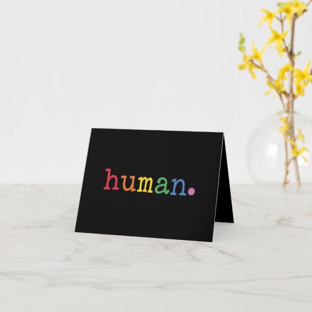 Carte Fierté humaine LGBT Rainbow LGBTQ Égalité (Fleur jaune)