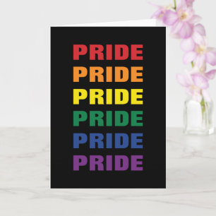 Carte Fierté LGBTQ Texte répété personnalisable