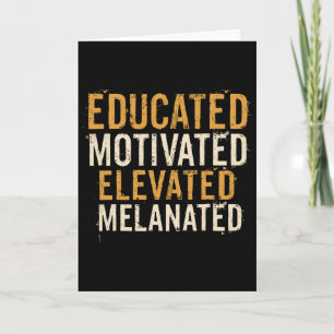 Carte Fierté noire éduquée motivée élevée mélanisée
