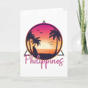 Carte Fierté philippine cadeau de surf de plage Philippi