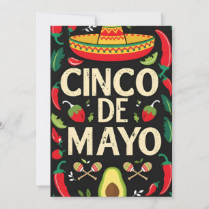 Carte Fiesta à rayures colorées