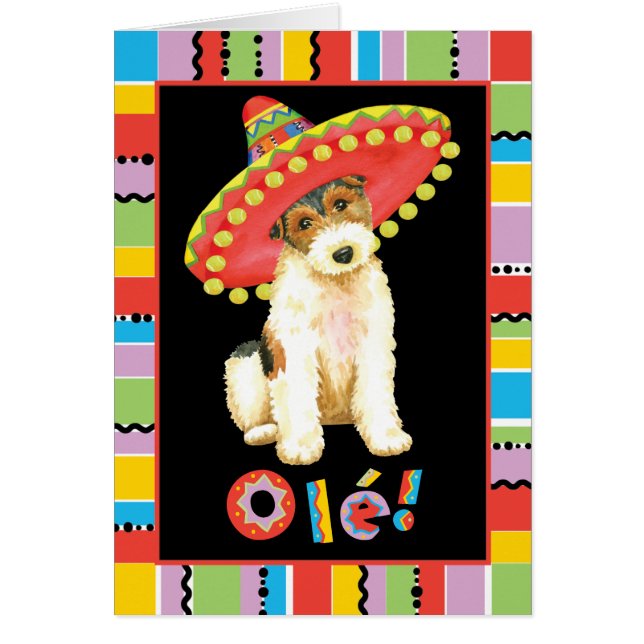 Carte Fiesta Wire Fox Terrier (Devant)