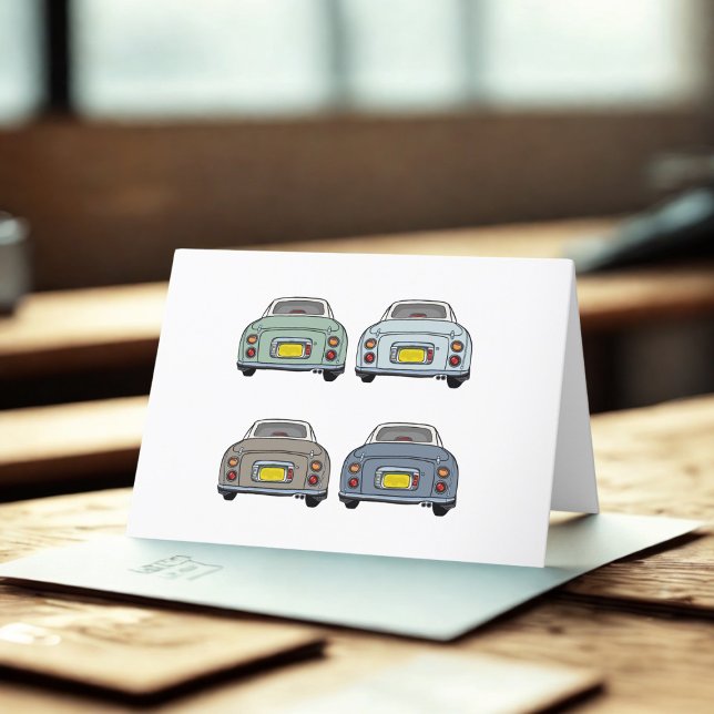 Carte Figarations Seasons Figaro Car Blank Greeting (Perfect blank greeting card for the figaro car lover in your life)