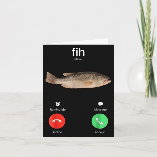 Carte Fih Appel Rappel Message Refuser Accepter Téléphon (Devant)