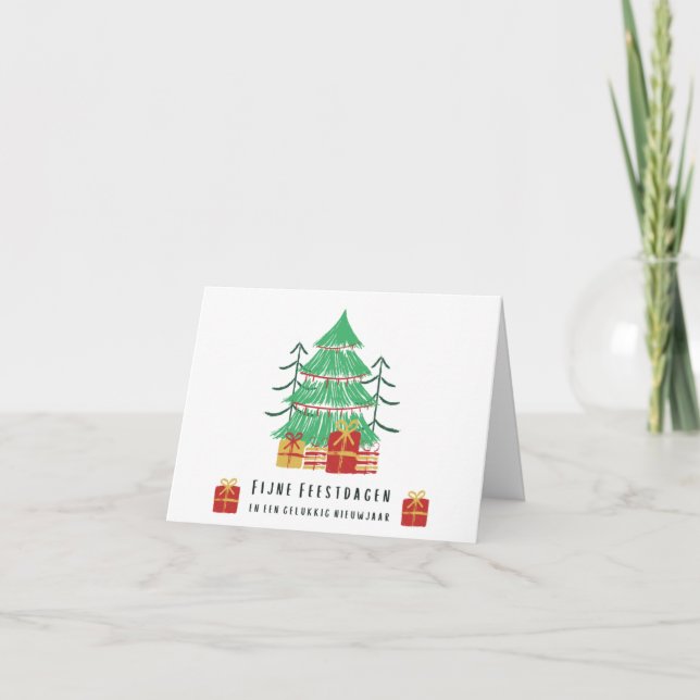 Carte Fijne Feestdagen (carte de Noël) Dutch Christmas  (Devant)