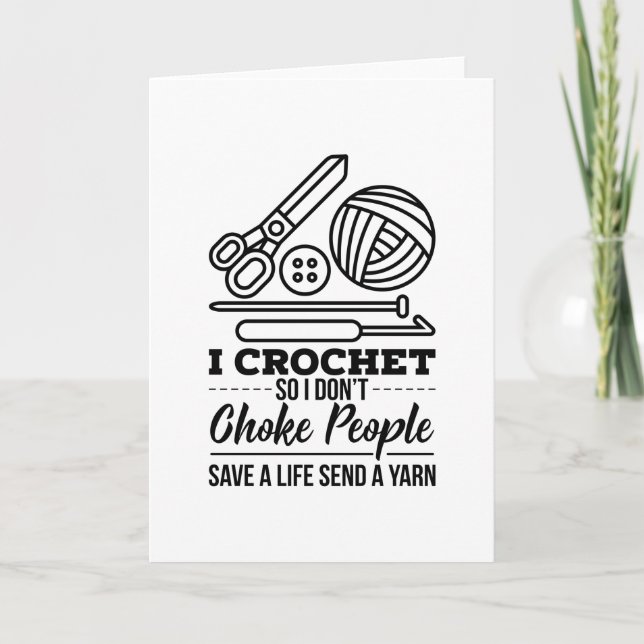 Carte Fil Crochet Crocheter (Devant)